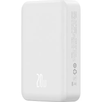 Зовнішній акумулятор Baseus Magnetic Mini Wireless Fast Charge Power Bank 10000mAh 20W White