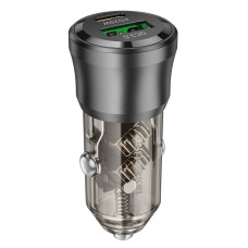Автомобільний зарядний пристрій BOROFONE BZ25 Journey PD38W(1C1A) car charger Transparent Black