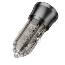 Автомобільний зарядний пристрій BOROFONE BZ25 Journey PD38W(1C1A) car charger Transparent Black