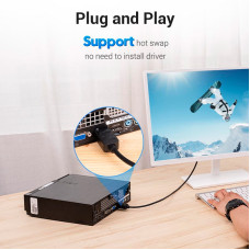 Кабель Vention DP to DVI Cable 2M Black (HAFBH)