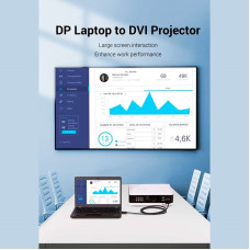 Кабель Vention DP to DVI Cable 2M Black (HAFBH)