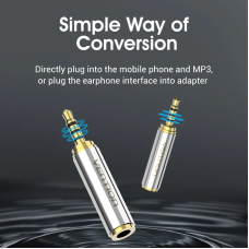 Аудіо перехідник Vention 2.5mm Male to 3.5mm Female Audio Adapter Silvery Metal Type (VAB-S02)