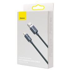 Кабель Baseus Crystal Shine Series Fast Charging Data Cable USB to iP 2.4A 2m Black