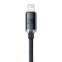 Кабель Baseus Crystal Shine Series Fast Charging Data Cable USB to iP 2.4A 2m Black