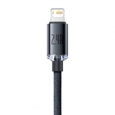 Кабель Baseus Crystal Shine Series Fast Charging Data Cable USB to iP 2.4A 2m Black