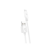 Кабель HOCO X1 USB to Micro  2.4A, 1m, PVC, PVC connectors, White