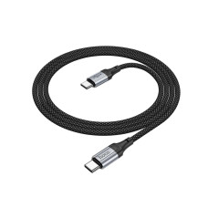 Кабель HOCO X102 Type-C to Type-C 3A, 1m, nylon, aluminum connectors, Black
