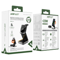 Бездротовий зарядний пристрій ACEFAST E20 desktop 3-in-1 wireless charging holder Black