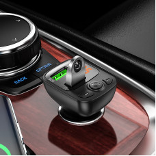 АЗП з FM-модулятором BOROFONE BC41 Eminency QC3.0 Car BT FM transmitter 18W Black 8525500090