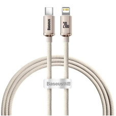 Кабель Baseus Crystal Shine Series Fast Charging Data Cable Type-C to iP 20W 1.2m Pink