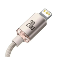 Кабель Baseus Crystal Shine Series Fast Charging Data Cable Type-C to iP 20W 1.2m Pink