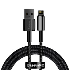 Кабель Baseus Tungsten Gold Fast Charging Data Cable USB to iP 2.4A 1m Black