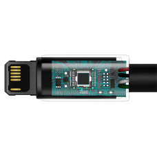 Кабель Baseus Tungsten Gold Fast Charging Data Cable USB to iP 2.4A 1m Black