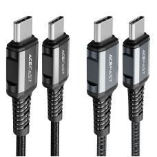Кабель ACEFAST C1-03 Type-C to Type-C 3A, 1.2m, nylon, aluminum connectors, Black