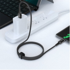 Кабель ACEFAST C1-03 Type-C to Type-C 3A, 1.2m, nylon, aluminum connectors, Black