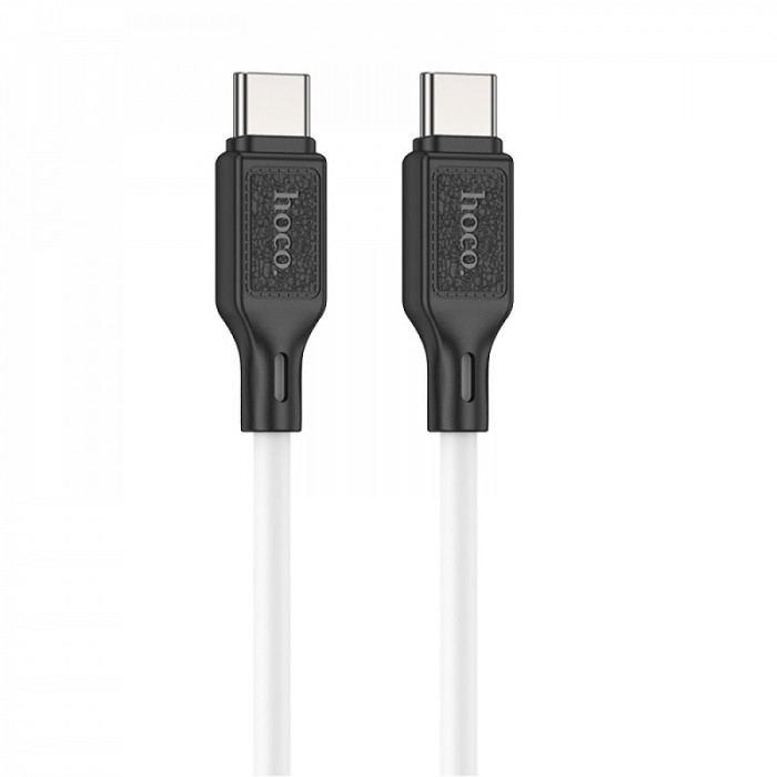 Кабель HOCO X90 Cool 60W silicone charging data cable for Type-C to Type-C White