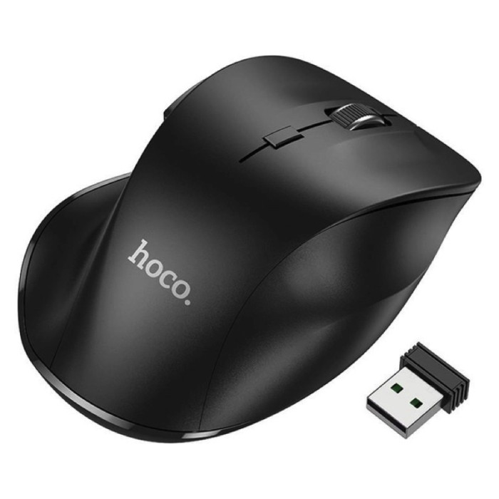 Маніпулятор миша HOCO GM24 Mystic six-button dual-mode business wireless mouse Black