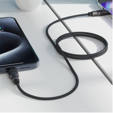 Кабель ACEFAST C10-03 Type-C to Type-C 3A, 60W, 1.2m, silicone, zinc connectors, Black