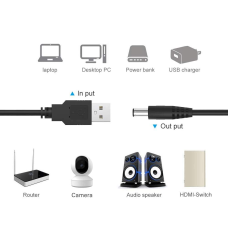 Кабель живлення для роутера USB-DC 5v-12v (1m)