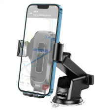 Автотримач для телефона з БЗП HOCO HW3 Wise automatic induction wireless fast charging car holder(center console) Black