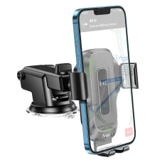 Автотримач для телефона з БЗП HOCO HW3 Wise automatic induction wireless fast charging car holder(center console) Black