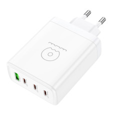 Мережевий зарядний пристрій WUW-C158 1USB 3Type-C + USB A PD100W white
