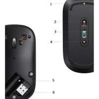 Маніпулятор миша UGREEN MU001 Portable Wireless Mouse  (Black)