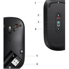 Маніпулятор миша UGREEN MU001 Portable Wireless Mouse  (Black)
