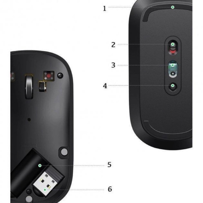 Маніпулятор миша UGREEN MU001 Portable Wireless Mouse (Black)