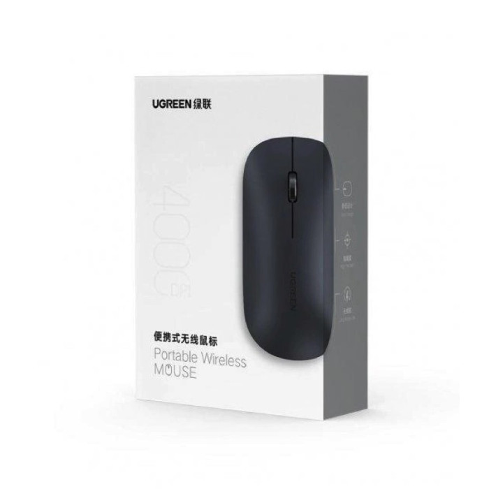 Маніпулятор миша UGREEN MU001 Portable Wireless Mouse (Black)
