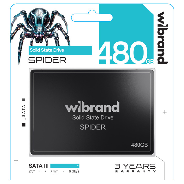Накопичувач SSD Wibrand Spider 480GB 2.5" 7mm SATAIII Standard