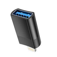 Адаптер HOCO UA17 iP Male to USB female USB2.0 adapter Black