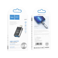 Адаптер HOCO UA17 iP Male to USB female USB2.0 adapter Black