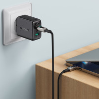 Кабель ACEFAST C6-01 Type-C to iP, 3A, 30W, 1.2m, nylon, zinc connectors, Black