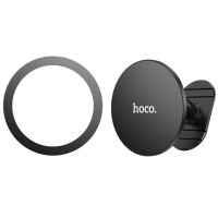 Автотримач для телефона HOCO H13 Fine jade ring magnetic car holder(center console) Black