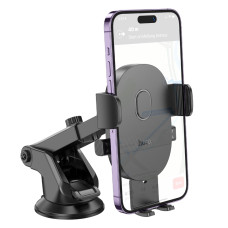Автотримач для телефона HOCO H19 Mighty one-button car holder(center console) Black