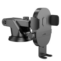 Автотримач для телефона HOCO H19 Mighty one-button car holder(center console) Black