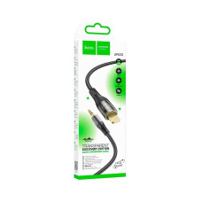 Аудіокабель HOCO UPA25 iP to 3.5mm male, nylon braid, 1m, Black