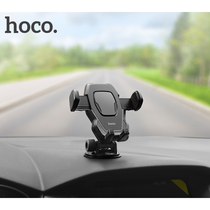 Автотримач для телефона HOCO CA31 cool run suction cup car holder Black