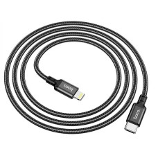 Кабель HOCO X14 Type-C to iP 3A, 20W, 2m, nylon, aluminum connectors, Black