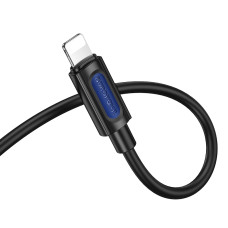 Аудіокабель BOROFONE BL20 iP to 3.5mm male, silicone, 1m, Black