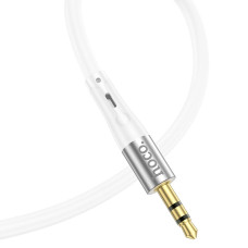 Аудiокабель HOCO UPA22 iP to 3.5mm male, silicone, 1m, White
