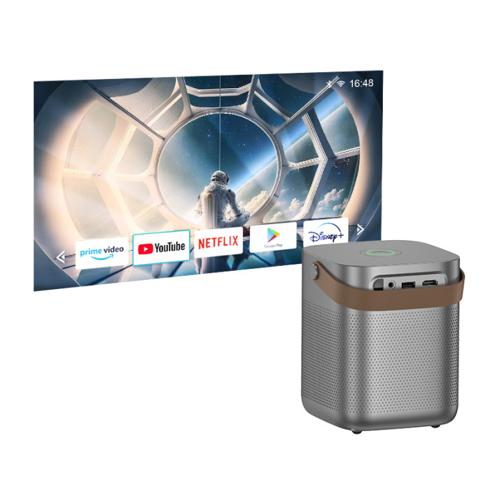 Проектор HOCO DT4 Wi-Fi 2.4/5 ГГц Smart full autofocus projector (720P Android version) EU