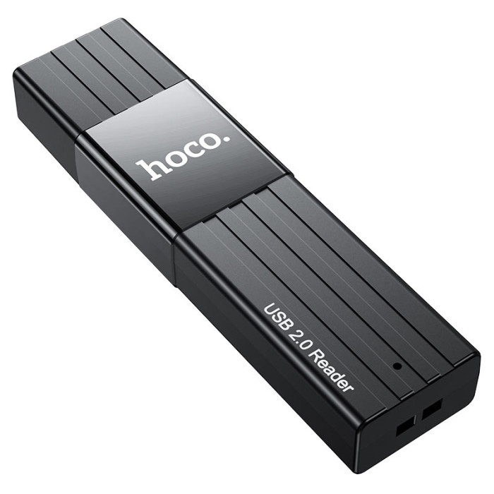 Кардрідер HOCO HB20 Mindful 2-in-1card reader(USB2.0) Black