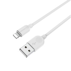 Кабель BOROFONE BX14 USB to iP 2.4A, 1m, PVC, TPE connectors, White
