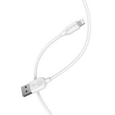 Кабель BOROFONE BX14 USB to iP 2.4A, 1m, PVC, TPE connectors, White