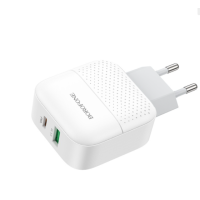 Мережевий зарядний пристрій BOROFONE BA46A Premium PD + QC3.0 18W White