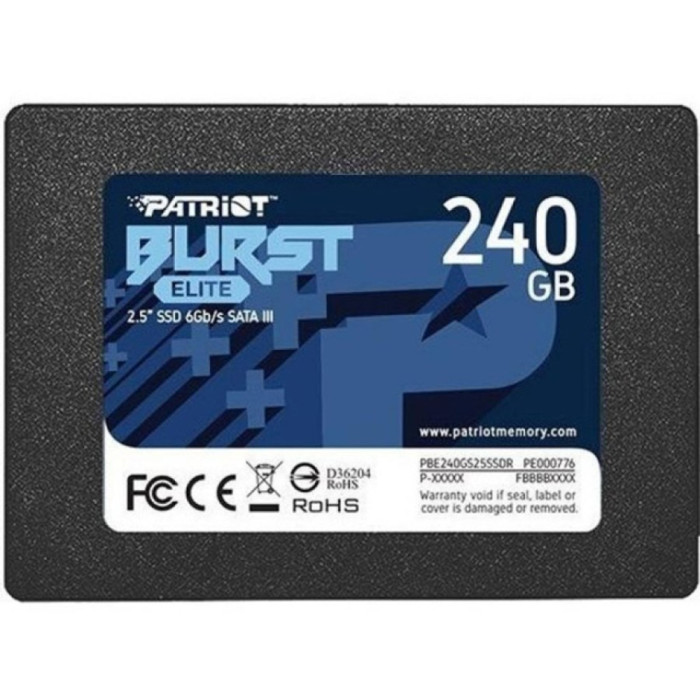 Накопичувач SSD Patriot Burst Elite 240GB 2.5" 7mm SATAIII TLC 3D