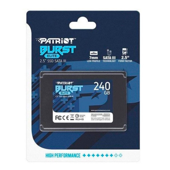 Накопичувач SSD Patriot Burst Elite 240GB 2.5" 7mm SATAIII TLC 3D