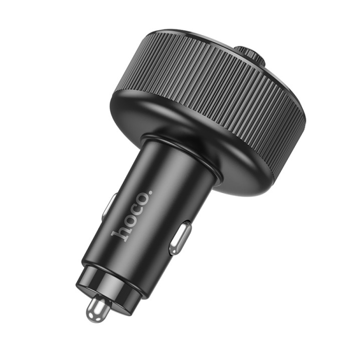 АЗП з FM-модулятором HOCO E82 Guerrero PD30W+QC3.0 car BT FM transmitter Black